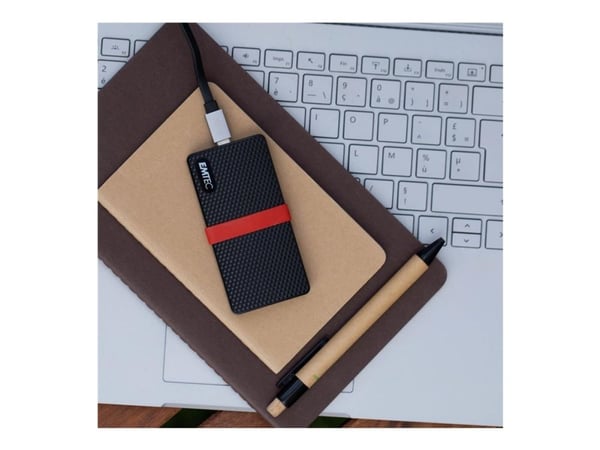 EMTEC X200 - SSD - 2 TB - ekstern (bærbar) - USB 3.2 Gen 1 (USB-C kontakt)