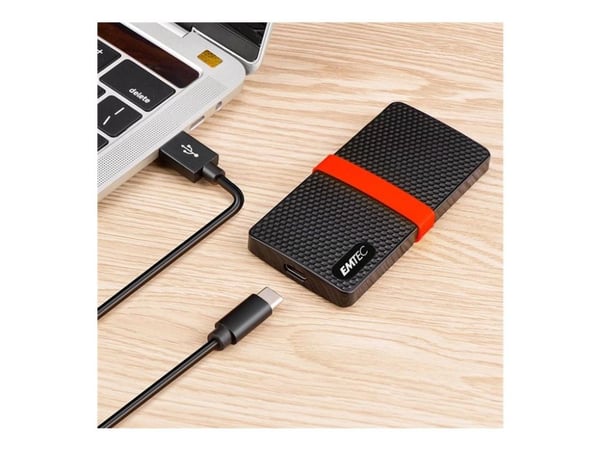 EMTEC X200 - SSD - 2 TB - ekstern (bærbar) - USB 3.2 Gen 1 (USB-C kontakt)