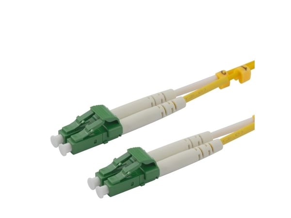 DELTACO - Nettverkskabel - LC/APC-enkeltmodus (hann) til LC/APC-enkeltmodus (hann) - 1.5 m - 1.5 m - fiberoptisk - dupleks - G.657.A2/OS2 - halogen...