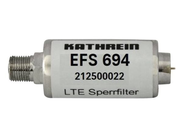Kathrein EFS 694, 0,005 - 0,694 GHz, Grå, Stål, F/F, 321 g, 42 g, 21 mm