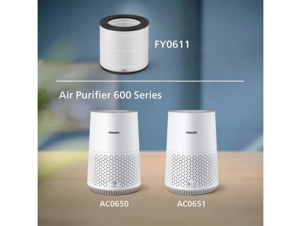 Philips Alkuperäinen vaihtosuodatin FY0611/30 NanoProtect HEPA, Ilmanpuhdistimen suodatin, HEPA, 99,97%, Laatikko