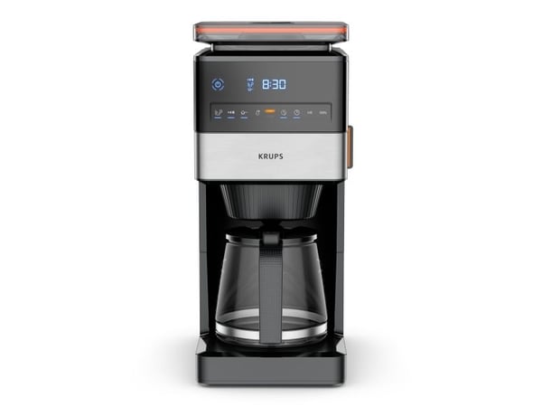 Krups Aroma Partner KM8428, Kaffebrygger (drypp), 1,5 l, Kaffe bønner, Malt kaffe, Innebygd kaffekvern, 1000 W, Svart
