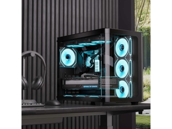 Aerocool P500C, Midi Tower, PC, Sort, ATX, Micro ATX, Mini-ITX, SPCC, Herdet glass, Spilling