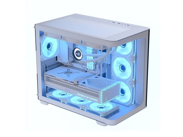 AeroCool PC-kotelo P500C-G-WT-v1 Mid-Tower Valkoinen