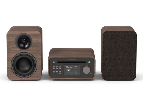 Pure Classic Stereo Mini, Hjemmelydanlegg (mikro), Brun, Valnøtt, 1 disker, Front, 40 W, 2,54 mm