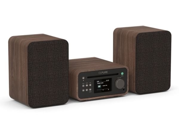 Pure Classic Stereo Mini, Hjemmelydanlegg (mikro), Brun, Valnøtt, 1 disker, Front, 40 W, 2,54 mm