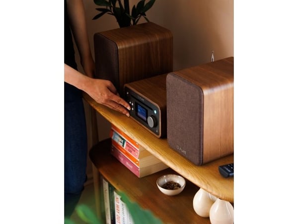 Pure Classic Stereo Mini, Hjemmelydanlegg (mikro), Brun, Valnøtt, 1 disker, Front, 40 W, 2,54 mm