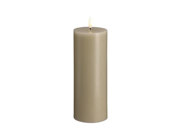 Moods & More LED-blokklys i kit grey – Ø 7,4 cm x H 20 cm