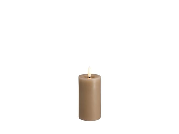 Moods & More LED-blokklys i sand med smelte­effekt – Ø 4,9 cm x H 10 cm