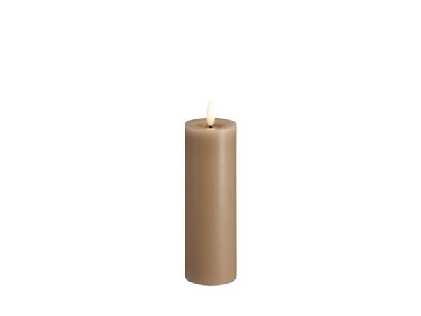 Moods & More LED-blokklys i sand med smelte­effekt – Ø 4,9 cm x H 15 cm