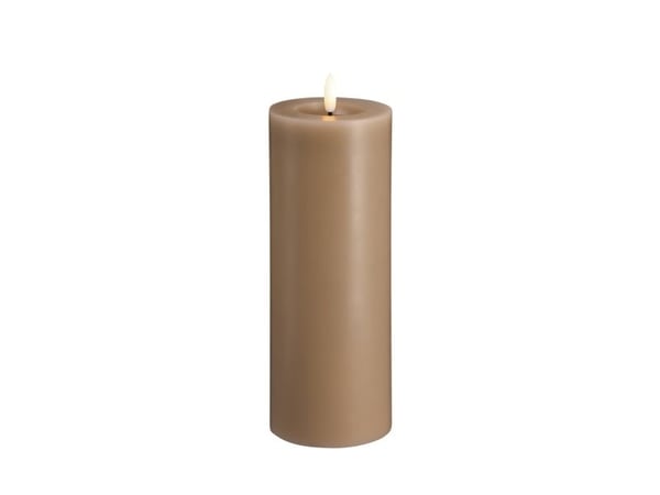 Moods & More LED-blokklys i sand med smelte­effekt – Ø 7,4 cm x H 20 cm