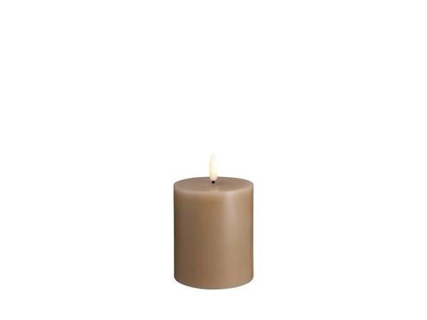 Moods & More LED-blokklys i sand – Ø 7,4 cm x H 10 cm