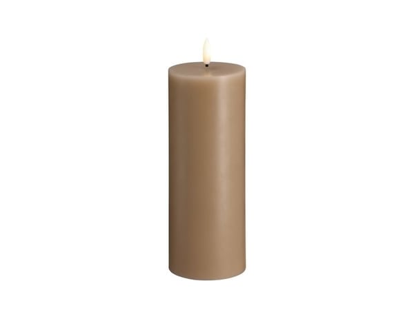Moods & More LED-blokklys i sand – Ø 7,4 cm x H 20 cm