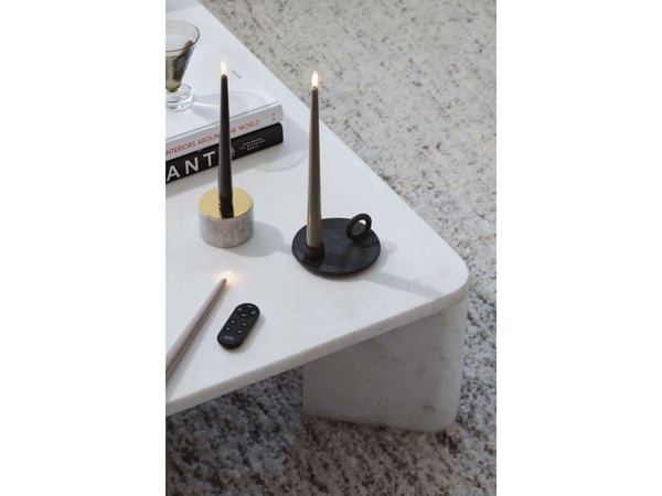 Moods & More LED-kronelys i dark sand Ø 2,3 cm x H 30 cm – 2 stk