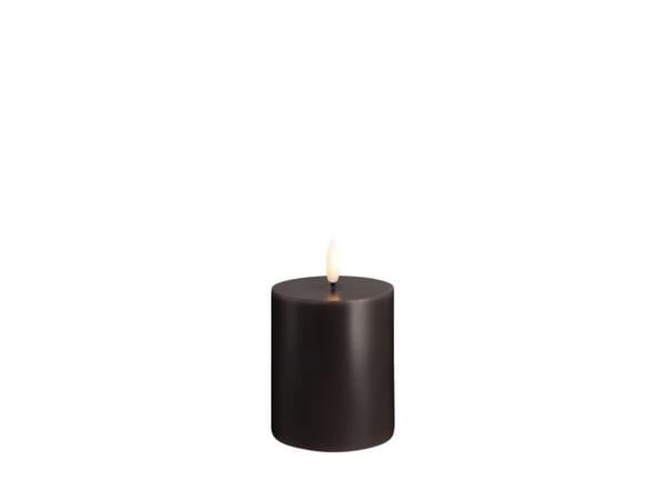 Moods & More LED-blokklys i charcoal – Ø 7,4 cm x H 10 cm