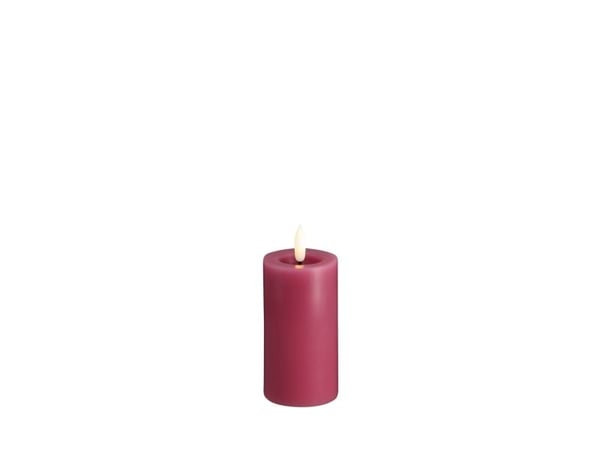 Moods & More LED-blokklys i vintage rose med smelte­effekt – Ø 4,9 cm x H 10 cm
