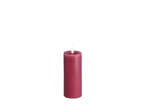 Moods & More LED-blokklys i vintage rose med smelte­effekt – Ø 4,9 cm x H 12,5 cm