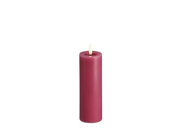 Moods & More LED-blokklys i vintage rose med smelte­effekt – Ø 4,9 cm x H 15 cm