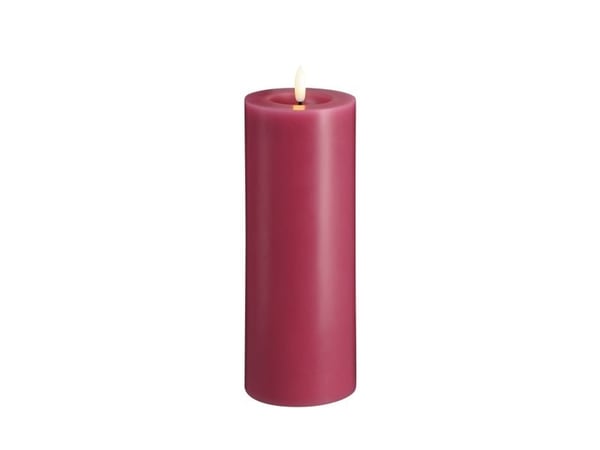 Moods & More LED-blokklys i vintage rose med smelte­effekt – Ø 7,4 cm x H 20 cm