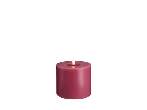 Moods & More LED-blokklys i vintage rose med smelte­effekt – Ø 9,9 cm x H 10 cm