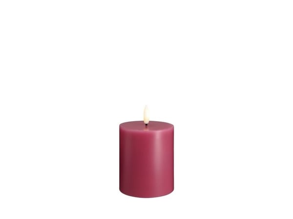 Moods & More LED-blokklys i vintage rose – Ø 7,4 cm x H 10 cm