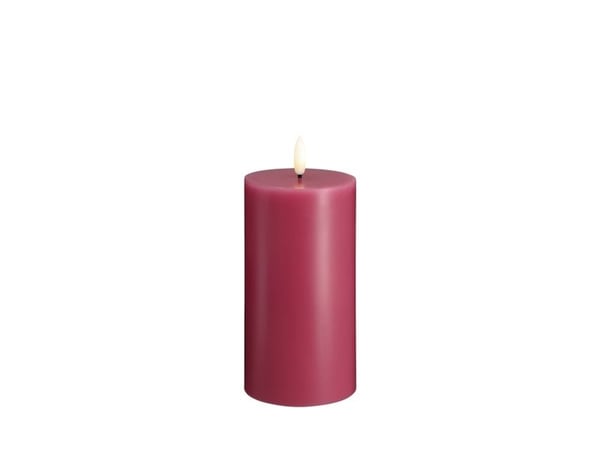 Moods & More LED-blokklys i vintage rose – Ø 7,4 cm x H 15 cm