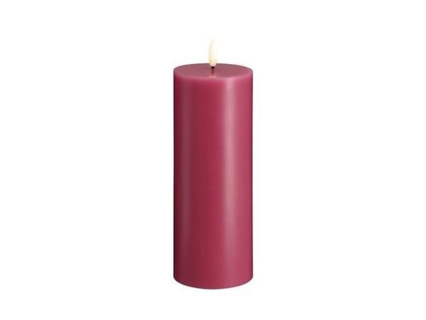 Moods & More LED-blokklys i vintage rose – Ø 7,4 cm x H 20 cm