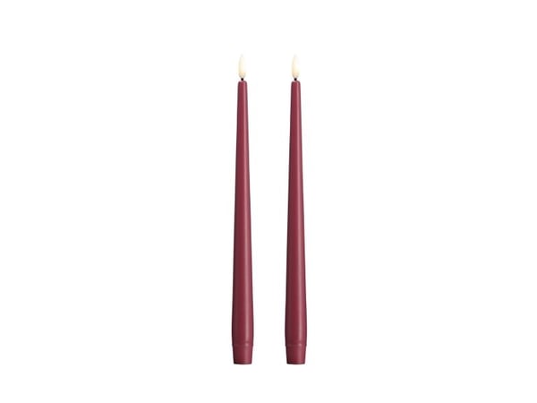 Moods & More LED-kronelys i vintage rose Ø 2,3 cm x H 30 cm – 2 stk