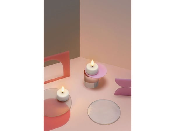 Moods & More LED-telys i hvit Ø 3,9 cm x H 2 cm – 2 stk