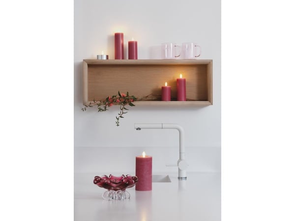 Moods & More LED-telys i sølv med smelte­effekt – Ø 6,3 cm x 2,5 cm