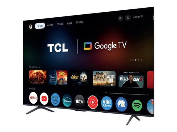 TCL 55T8C - 55" Diagonalklasse (54.5" synlig) - T8C Series LED-bakgrunnsbelyst LCD TV - QLED - Smart TV - Google TV - 4K UHD (2160p) 3840 x 2160 - ...