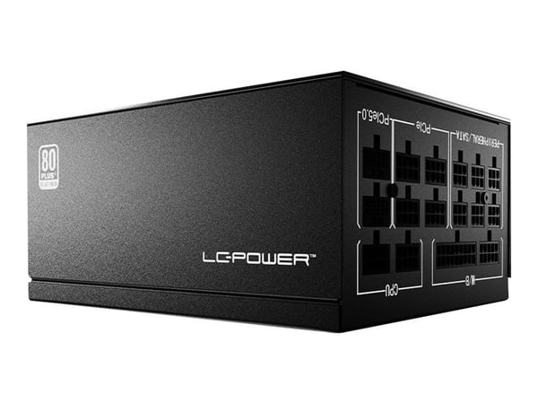 LC Power Platinum Series LC1200P V3.0 - Nätaggregat (intern) - ATX12V 3.0 - 80 PLUS Platinum - AC 110-240 V - 1200 Watt - aktive PFC - svart