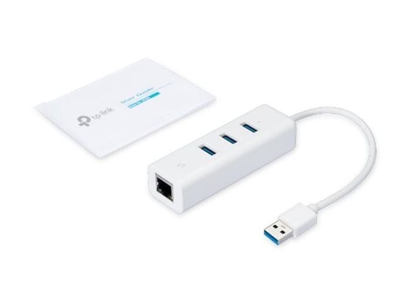 TP-Link UE330 - Netværksadapter - USB 3.0 - Gigabit Ethernet - 3 Extra USB 3.0 porte