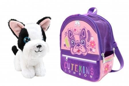 Super Fashion CUTEKINS plyschhund med bärväska Poochi Poo, 35046