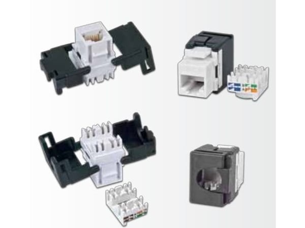 Wirewin TKS JACK KAT6 UTP, Flat, Svart, RJ-45, RJ-45, Cat6, U/UTP (UTP)