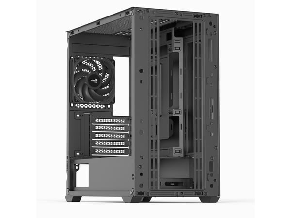 Aerocool D301A, Mini Tower, PC, Sort, Tre, Micro ATX, Mini-ITX, Akrylonitril-butadien-styren (ABS), SPCC, Spilling