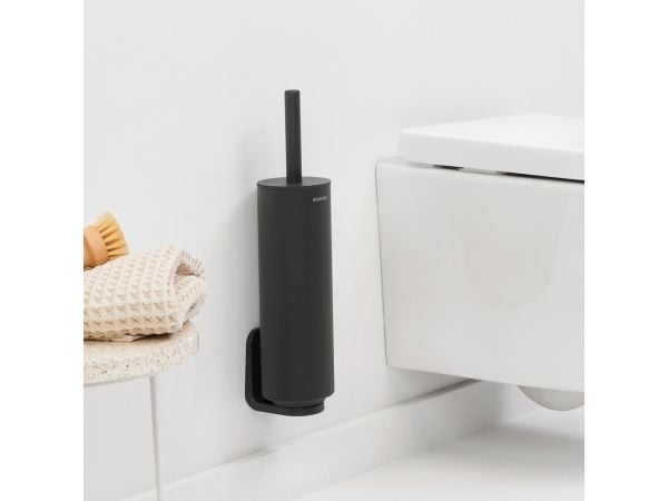 Brabantia 303821, Toalettbørste og holder, Sort, Stål, 96 mm, 110 mm, 420 mm