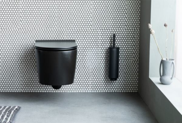 Brabantia 303821, Toalettbørste og holder, Sort, Stål, 96 mm, 110 mm, 420 mm