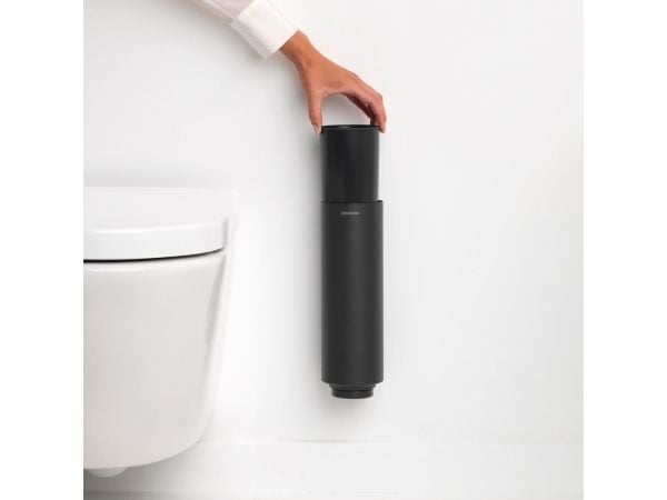 Brabantia 303821, Toalettbørste og holder, Sort, Stål, 96 mm, 110 mm, 420 mm