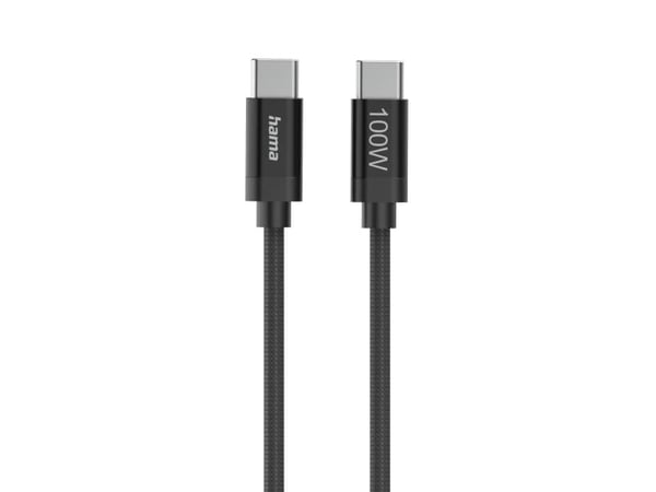 Hama Fabric, 1,5 m, USB C, USB C, USB 2.0, 0,48 Gbit/sek, Sortera