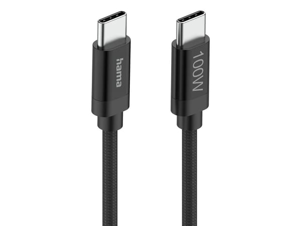 Hama Fabric, 1,5 m, USB C, USB C, USB 2.0, 0,48 Gbit/sek, Sortera