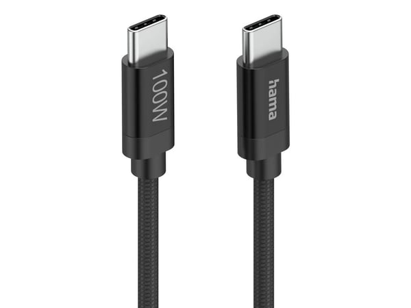 Hama Fabric, 1,5 m, USB C, USB C, USB 2.0, 0,48 Gbit/sek, Sortera