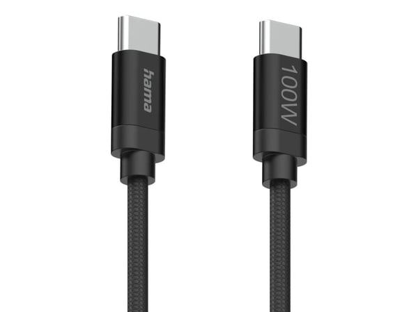 Hama Fabric, 1,5 m, USB C, USB C, USB 2.0, 0,48 Gbit/sek, Sortera