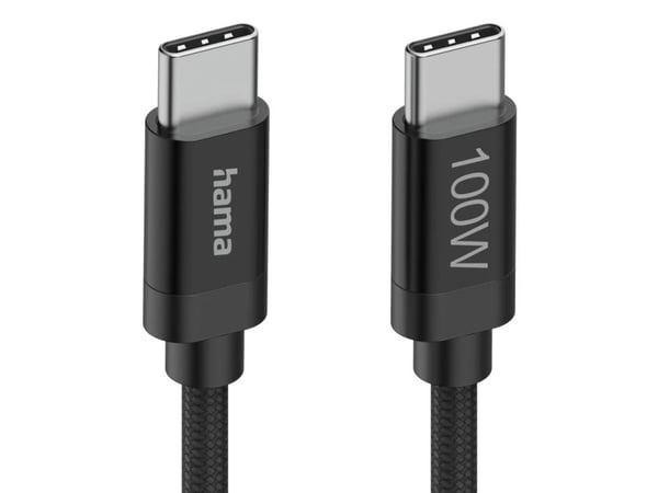 Hama Fabric, 1,5 m, USB C, USB C, USB 2.0, 0,48 Gbit/sek, Sortera