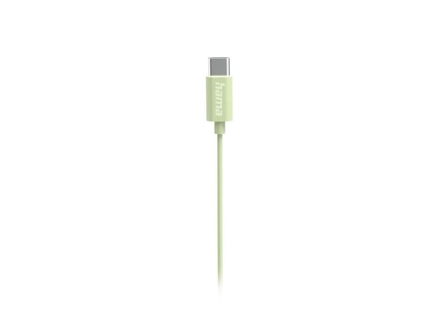 Hama Curly, Koblet med ledninger (ikke trådløs), Samtaler/musikk, 20 - 20000 Hz, 16 g, Hodesett, Lysegrønn
