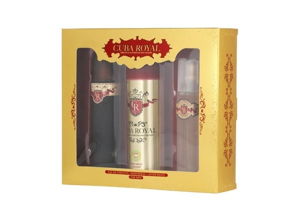 Cuba Royal gavesett for menn EDT 100 ml + aftershave 100 ml + deodorant 200 ml