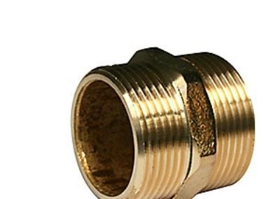 Bröstnippel i mässing 3/8" Bröstnippel i mässing 3/8"