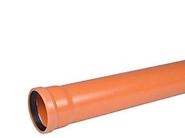 Wavin 200 x 2000 mm PVC-kloakrør med muffe, klasse S SN8, EN1401