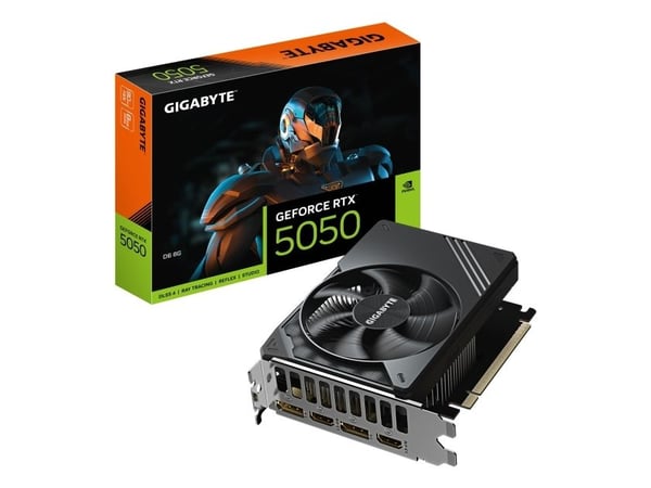 Gigabyte D6 - Grafikkort - GeForce RTX 5050 - 8 GB GDDR6 - PCI Express 5.0 - 2 x DisplayPort, 2 x HDMI