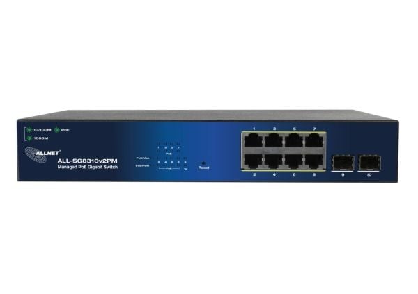 ALLNET 209904, Håndtert, Gigabit Ethernet (10/100/1000), Full tosidig, Strøm over Ethernet (PoE)